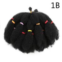 Fibra resistente al calor mujeres africanas pelo sintético Afro rizado pelo trenzado de ganchillo trenzas rizadas a granel peluca rastas ombré - details 5