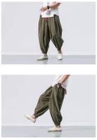Nuevos pantalones Harem de gran tamaño, pantalones de chándal holgados de algodón y lino de estilo chino, pantalones casuales de alta calidad para hombres - details 9