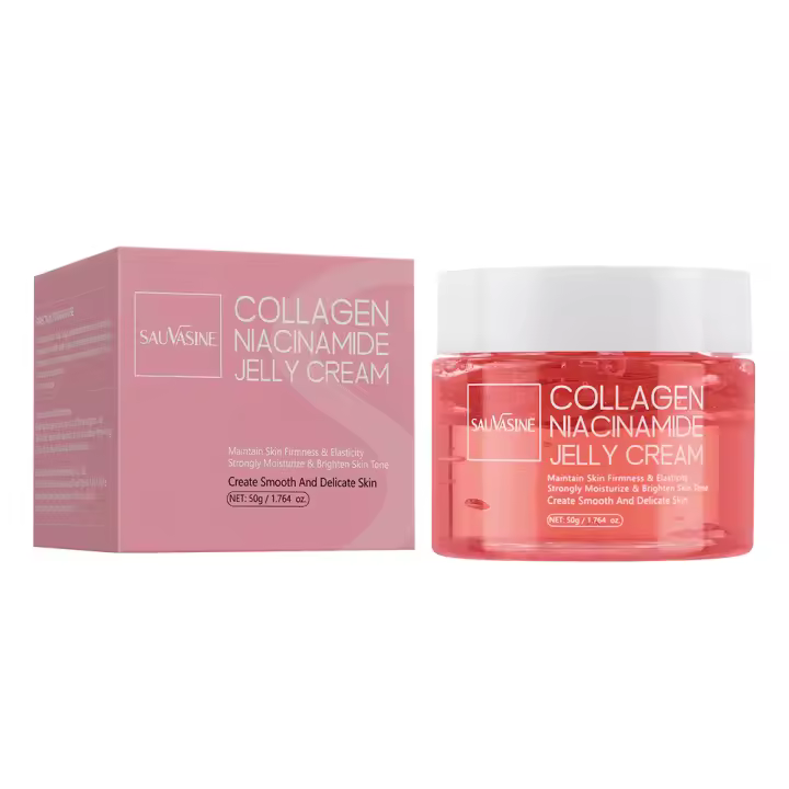Crema de Gelatina de Colágeno Levantada 24h Fortalece la Barriera de Piel con Niacinamida y Hidratación Herramientas de Cuidado de la Piel Facial - 1