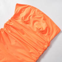 M23DS735 Vestido superior de color sólido plisado de cintura alta ajustado nuevo a la moda para mujer - details 51