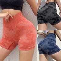 Pantalones cortos sin costuras de camuflaje para mujer, Shorts de cintura alta para ciclismo, Yoga, Fitness, Scrunch Butt, mallas deportivas para gimnasio - details 4