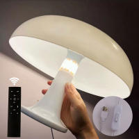 Lámpara de escritorio de hongo, decoración nórdica, sala de estar simple, mesita de noche, lámpara de escritorio creativa USB - details 4