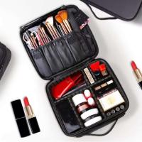 Caja de cosméticos multifuncional de gran capacidad, tela Oxford impermeable, absorción de golpes, partición interna ajustable - details 1