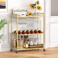 Ruedas bloqueables, Soporte para Botellas y portavasos, Carro Auxiliar Cocina, Ideal para - details 2