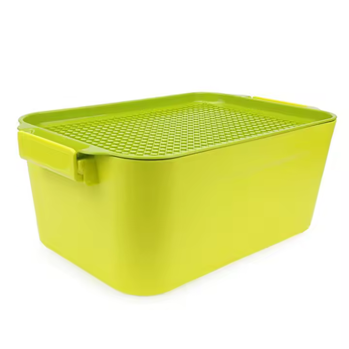 Caja de almacenamiento de bloques de construcción Caja de juguetes para niños Caja de bloques de construcción-Verde - 1