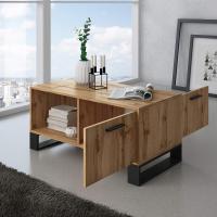 Mesa de Centro con Puertas de Roble Rústico Estilo Único para Tu Hogar Medidas 92cm x 50cm x 45cm - details 2