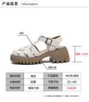 Sandalias Baotou nueva suela gruesa hueca tejida talla 4142 - details 3