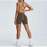 El tren de yoga sin costuras de cintura alta resalta sus sillas Secado rápido para material de nailon primavera/verano - details 13