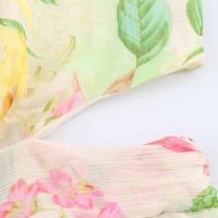 BUNO-novedad de verano, ropa de mujer, moda francesa, temperamento, dulce diseño de apertura, vestido estampado con cuello en V de flores - details 8