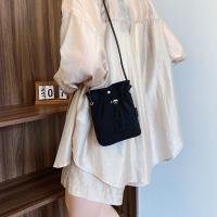 Bolso de lona con cordón de estilo coreano, bandolera de nailon de Color sólido, bolso de hombro, cartera, bolso para teléfono móvil, trabajador de oficina - details 6