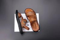 Sandalias de verano para hombre, cómodas sandalias de cuero con plataforma para exteriores, suela suave antideslizante, zapatos informales de trekking para verano, zapatos de playa para niño - details 12