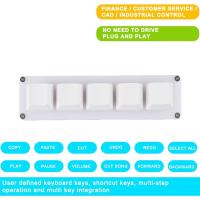 Ropad ro-Teclado mecánico para videojuegos, periférico personalizado, interruptor rojo, 5 teclas para Photoshop - details 12
