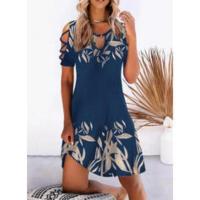Vestido estampado de verano para mujer, vestidos de manga corta - details 1