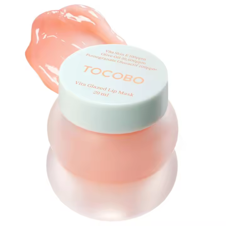 Vita Mask Exfoliante labial vegano coreano y tratamiento exfoliante durante la noche para labios secos y agrietados Hidratante, voluminizador y suavizante - Glaseado - 1