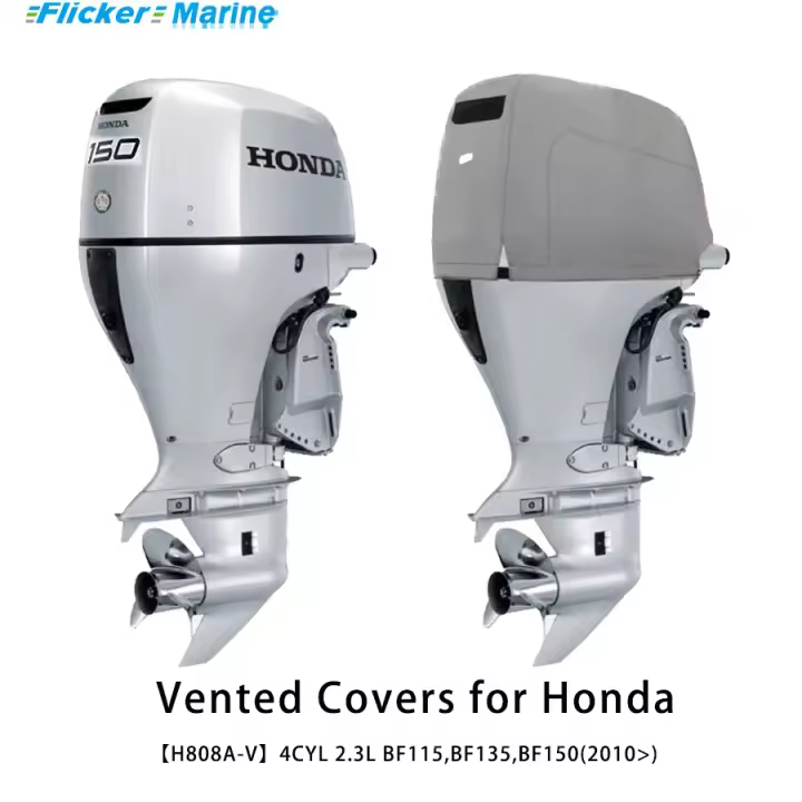 Cubiertas de Ventilación Personalizadas Flickermarine para Motor Fuera de Honda 150 HP - 1
