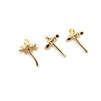 Perlas de latón de alta calidad con baño de oro de 18K, media perforación, para conectar dijes, tapas de perlas, accesorios para la fabricación de joyería DIY para mujeres - details 50