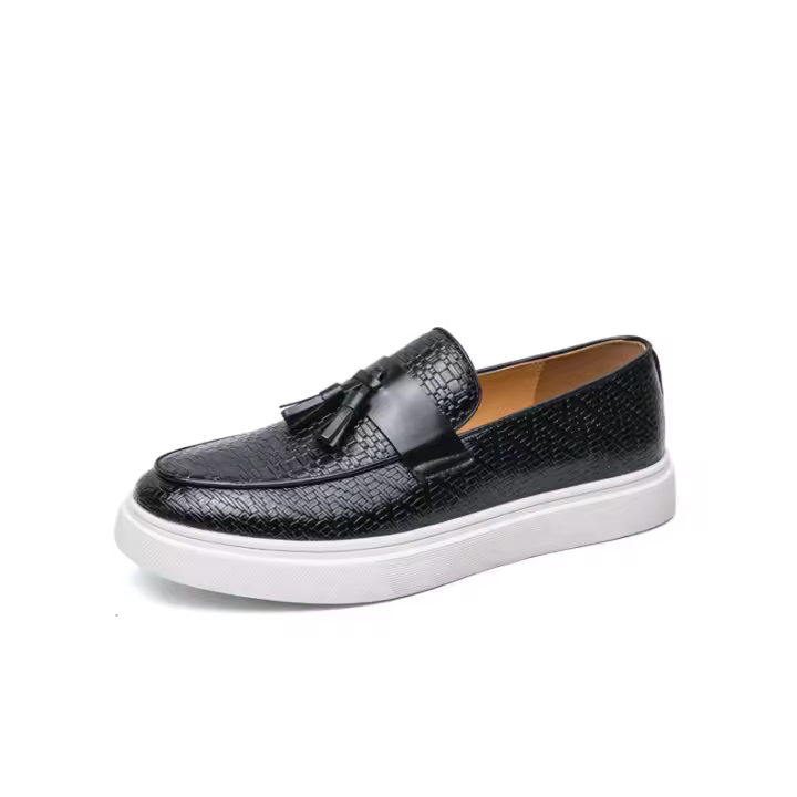 Moda Pie Zapatos de Cuero Vestido Mocasines Casuales - 1
