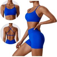 Sujetador deportivo sin costuras con espalda cruzada, agradable al tacto y de alta calidad para mujer - details 0