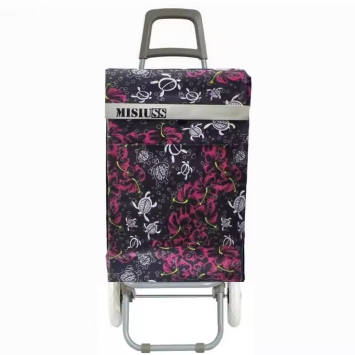 Carrito de Compra Plegable Ligero 100x41x33cm, Resistente con 2 Ruedas, Capacidad de Carga 48 Litros - Ideal para Comprar - 1