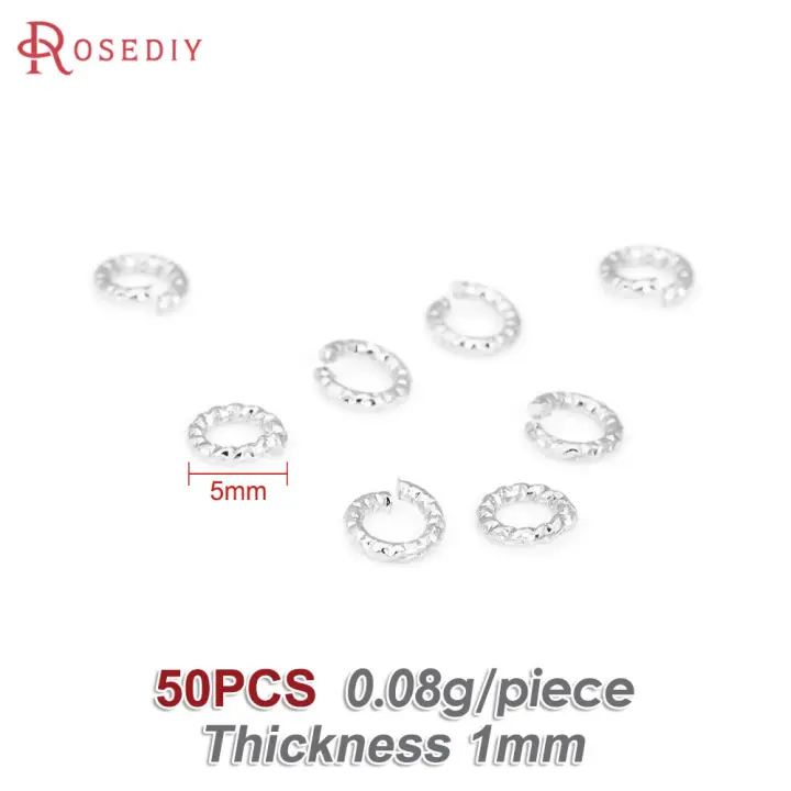 Anillos de salto de alambre trenzado de latón color oro de 18K de 5MM 6MM 8MM 10MM 12MM, anillos divididos, suministros para la fabricación de joyería, accesorios para bricolaje - 1