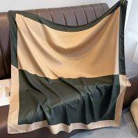 Bufanda cuadrada de seda para mujer, pañuelo suave de marca de lujo, Hijab, chal para el pelo, diadema, 90x90cm - details 0