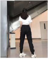 Ropa informal de cintura alta con bolsillo grande para mujer, pantalones tácticos sueltos, pantalones para correr de Hip Hop a la moda para mujer - details 9