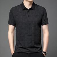 Polo de manga corta informal de negocios de verano 2025 con nuevo estampado para hombres, camiseta de manga corta cómoda y transpirable con estilo para el verano - details 16