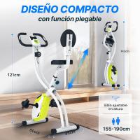Bicicleta Estática Plegable hasta 130 KG Extra Silenciosa con Sillín de Comodidad Ajustable - details 14