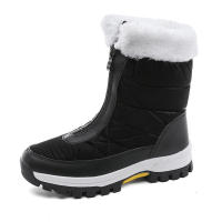 Botas largas de algodón para mujer, nueva moda informal, tela de paraguas apilada, calidez y espesor en moda de invierno, tela, - details 1