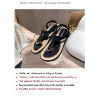 Sandalias Planas para Mujer 2025 Chanclas de Playa con Hebilla Metálica y Bordado - details 3