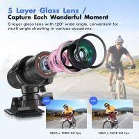 Cámara de salpicadero F9 impermeable para casco, videocámara HD 1080P para bicicleta, motocicleta, acción, deporte al aire libre, vídeo, Audio, grabadora de conducción - details 3