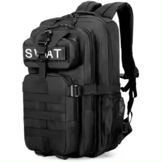 Mochila táctica, 30L bolsa de equipaje de mano, maleta de cabina, plegable impermeable mochila para senderismo (negro) - 1