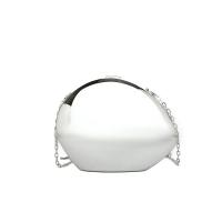 Bolso Concha Acrílica Fiesta Noche, Dorado Plateado Mujer con Bandolera Metal Brillante, Pequeño - details 10