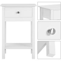 Conjunto de Mesillas de Noche Madera Mesitas de Noche con Patas Mesa Auxiliar para Cama Dormitorio Habitación 40x30x61cm - details 3