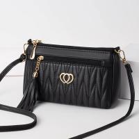 Bolso cruzado de cuero PU para mujer, bolsa de hombro con cremallera de gran capacidad, con hilo de bordar, a la moda, novedad - details 6