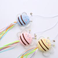 Caña de pescar de abeja pequeña resistente a mordeduras, abeja de peluche, varita colorida para gatos con campana, varita para gatos, juguete interactivo para aliviar el aburrimiento - details 3