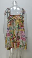 2025 primavera nueva ropa de mujer europea y americana impresa floral francesa sin espalda vestido dividido con tirantes delgados - details 15