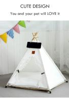 Carpa Para Mascotas Tepee Para Gatos Y Perros Casa De Perro Portátil Desmontable Lavable Con Almohada Y Tablero Para Pupusas Casa Para Gatos - details 6