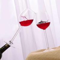 Copa de vino con forma de tiburón, whisky, champán, colas de cristal, decoración de cena, copas de flautas para fiesta, 2 uds. - details 17