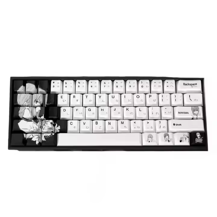 Machima keycap fire68 con personaje japonés raíz pbt adaptador mega león mad6860 (teclado no incluido) - 1