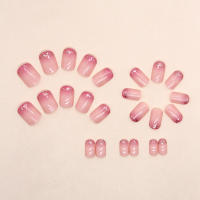 Uñas Postizas De Resina Con Gradient Minimalista Y Brillo 24 PCS + 1 Pegamento + 1 Linterna Para Uñas Accesorios De Belleza Para Mujeres - details 2