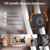 MX-600 Bicicleta de Ciclismo Interior Plegable Magnética con Pantalla LCD y Sensor de Frecuencia Cardíaca, Bicicleta con Bandas de Resistencia que Ahorra Espacio - details 3