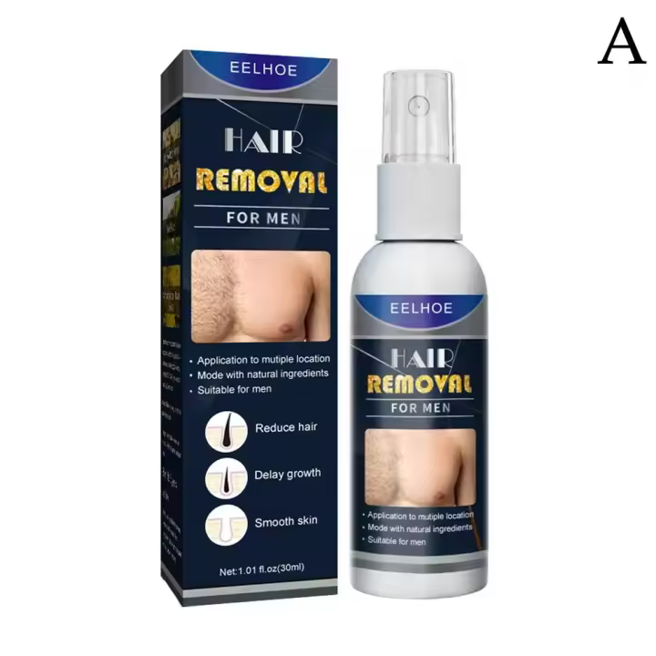 Spray de Eliminación de Vello Potente de 30ml Depilatorio Natural sin Dolor para Todo el Cuerpo - 1