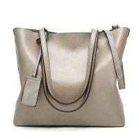 Bolso de cuero encerado para mujer, bolsa de hombro con doble correa, sencillo, para compras, 2022 - details 8