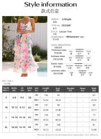 Vacaciones europeas y americanas viento casual floral pequeño vestido de tirantes ropa de mujer 2025 primavera y verano - details 0