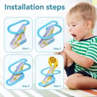 Pista de carreras de pato eléctrico para niños, juego de juguetes de montaña rusa, música ligera, regalo educativo - details 4