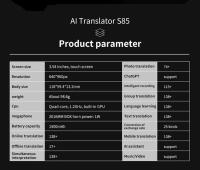 Dispositivo traductor portátil S85, pantalla grande, 138 idiomas, traductor de voz inteligente en tiempo Real, traducción sin conexión - details 20