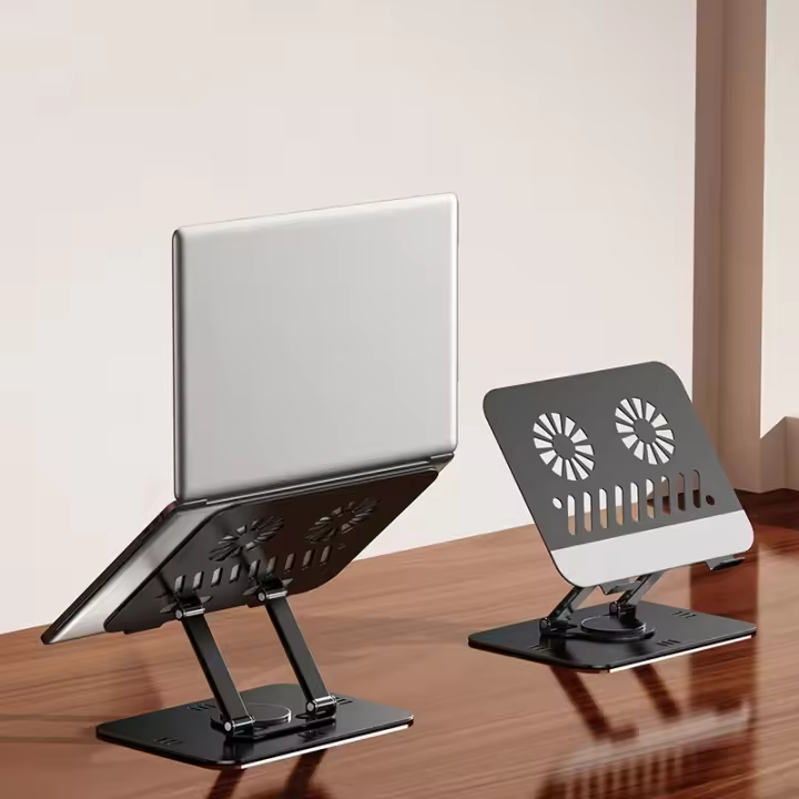 Soporte giratorio de 360 grados para ordenador portátil, refrigeración para aumentar la altura, soporte de metal para juegos - 1
