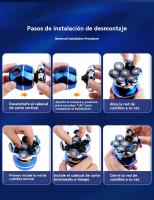 Afeitadora electrica hombre multifunción cabeza viajar Portátil Cortapelos - details 10