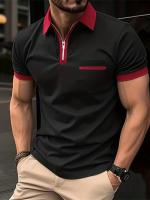 Camiseta informal de manga corta con bolsillo en el pecho para hombre POLO - details 6